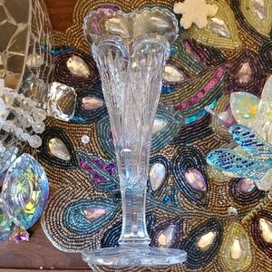 Crystal Fluted Vase